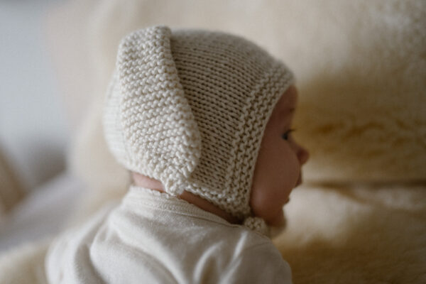 merino bunny hat cream - Afbeelding 3