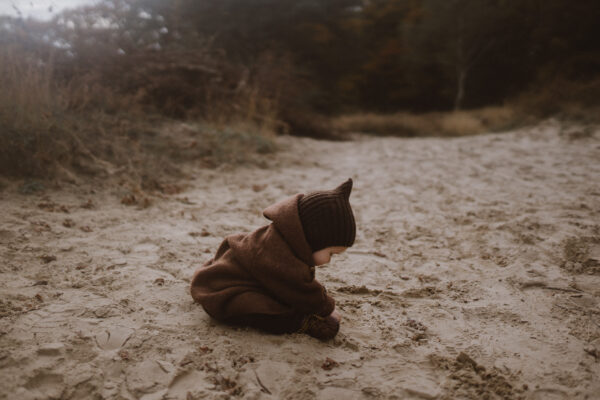 merino pointy hat sand - Afbeelding 2